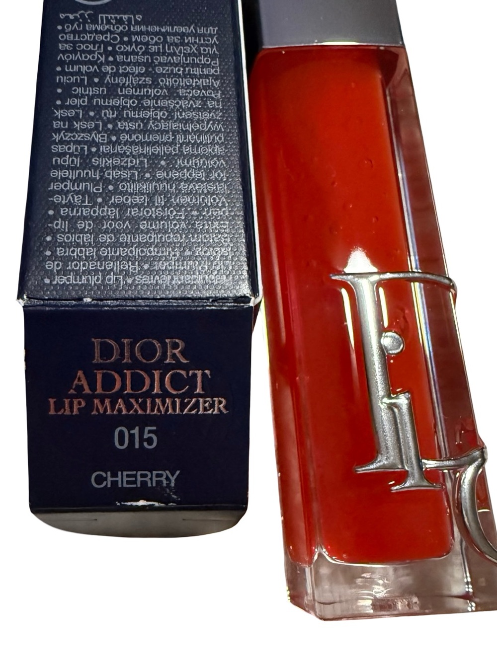 Dior Addict Lip Maximizer 015 Cherry Full Size NEW Lip Plumping Gloss Hydrating - Picture 2 of 4